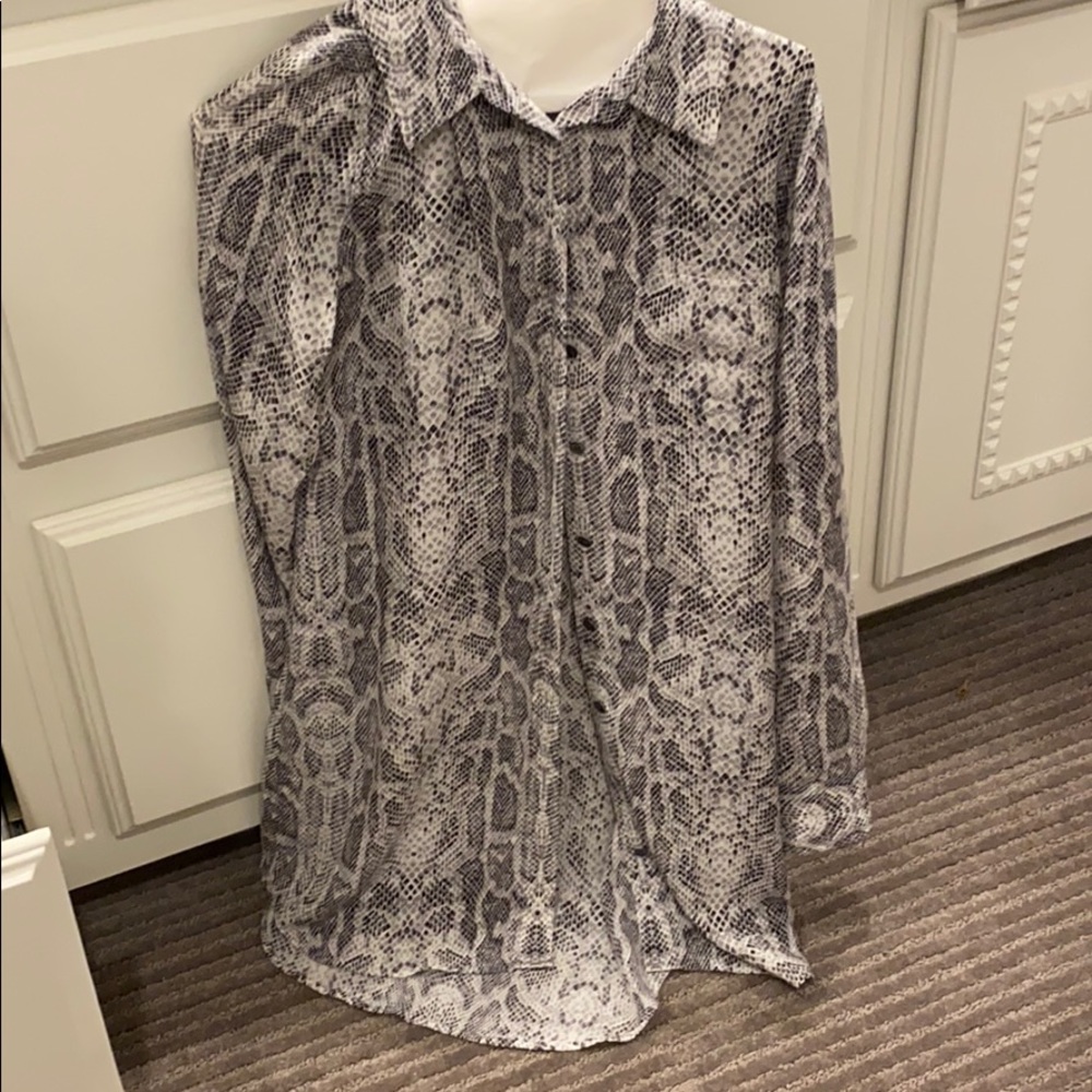 Equipment dress snakeskin print small/petite
